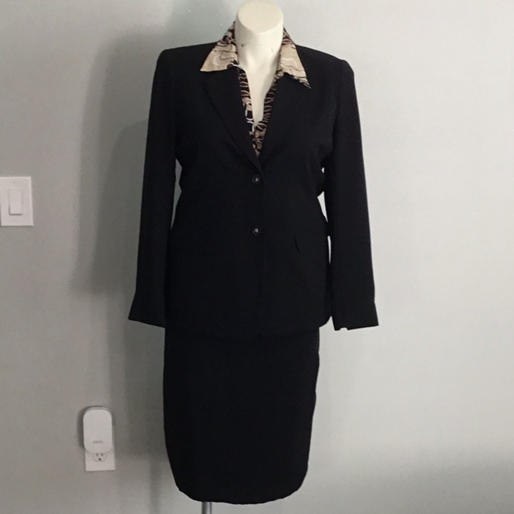 Emma James black skirt suit